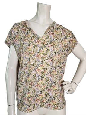 LOFT Top Women's Petite S Ditsy Floral Sleeveless